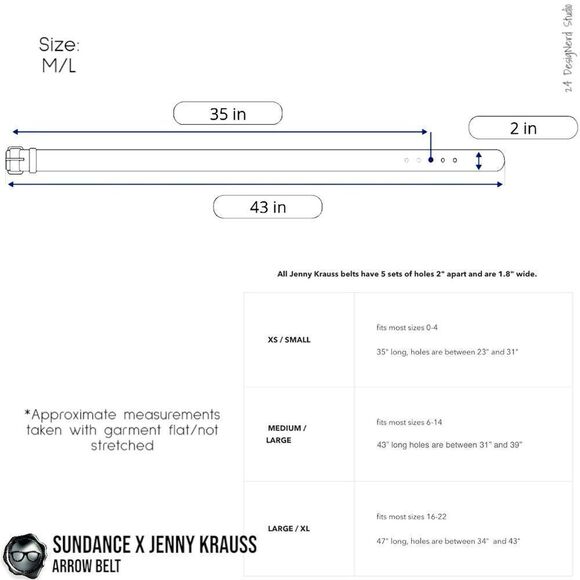 SUNDANCE X JENNY KRAUSS EMBROIDERED WOOL ARROW BELT VINTAGE 2015 HANDMADE M/L - Picture 10 of 12